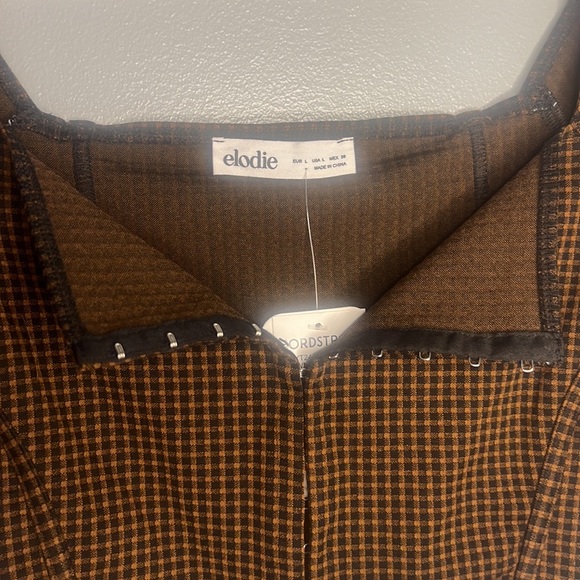 NWT Gingham Square Neck Crop Top - Picture 5 of 6